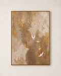 Abstract Flying Birds - Framed Floating Canvas