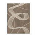 Abstract Beige Swirl Matte Canvas Print — Neutral Wall Art