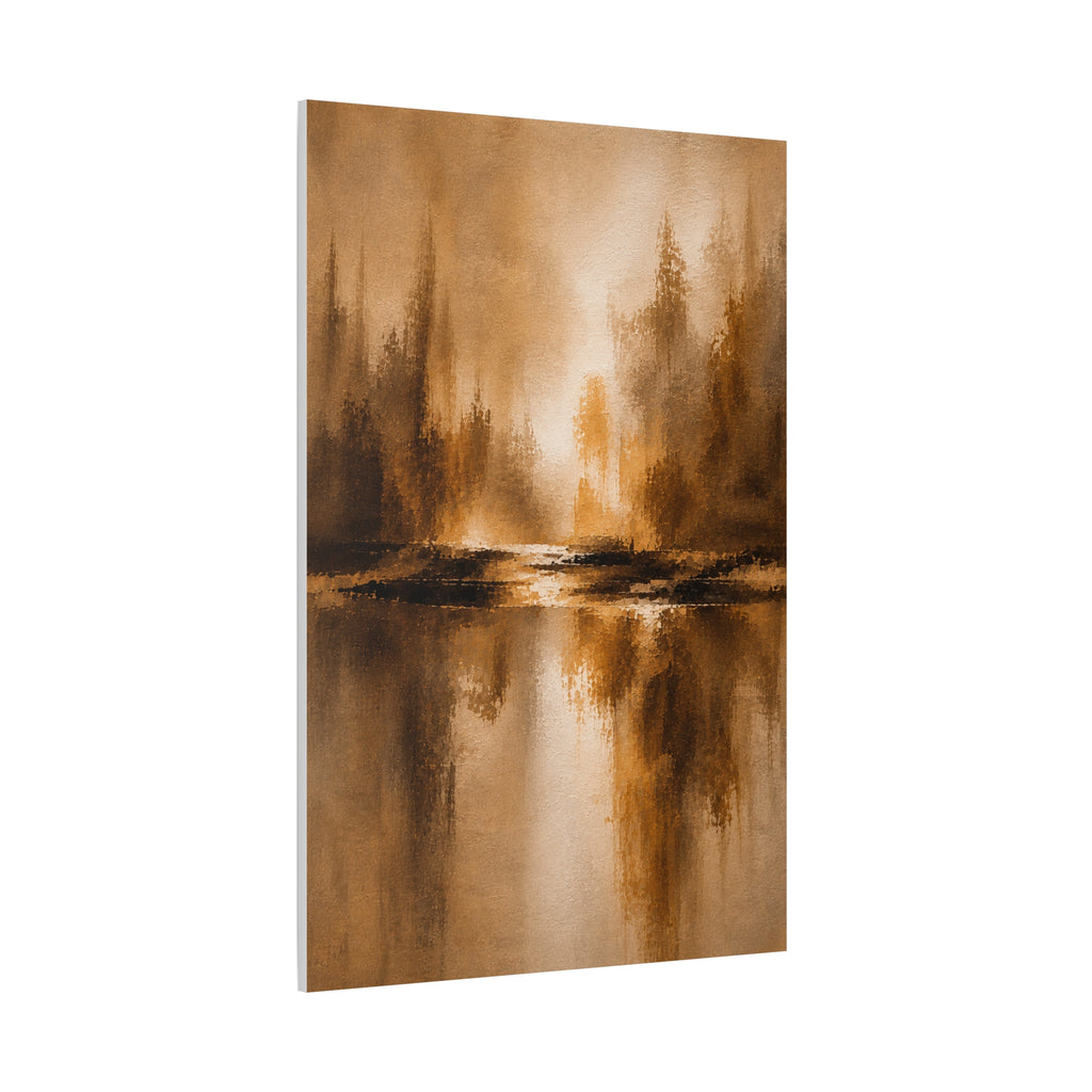Abstract Earthtone Canvas Wall Art (3)— Warm Brown Stretched Matte Landscape