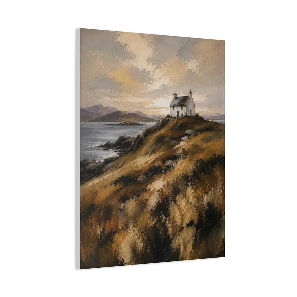 Coastal Cottage Landscape - Gallery Wrapped Canvas