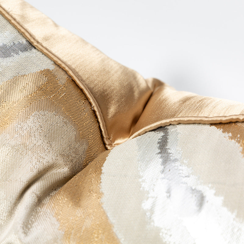 Designer Gold wave Cushion Cover (45x45 cm)
