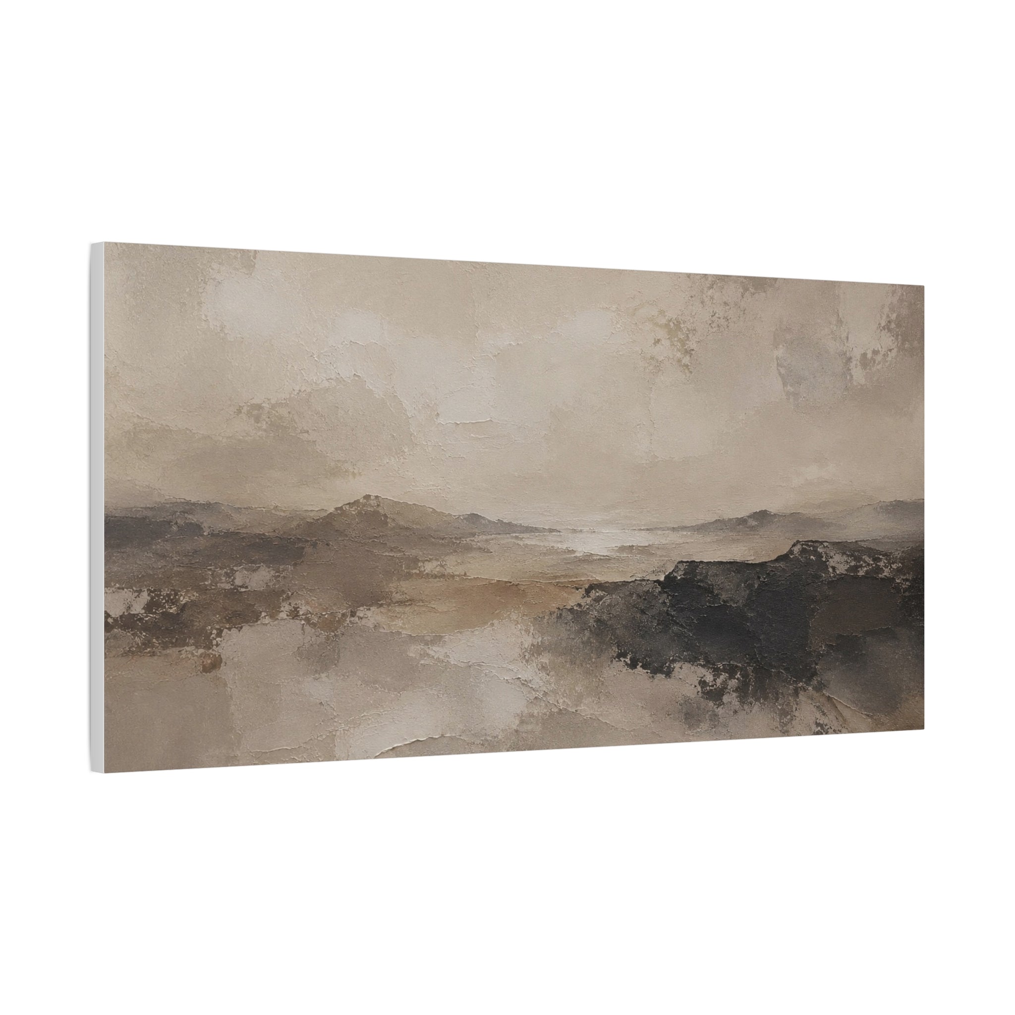 Abstract Neutral Landscape Canvas Wall Art - Matte Stretched 1.25"