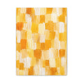 Sunlit Brushstroke Canvas Art — Yellow Abstract Matte Stretched Print
