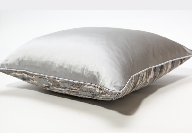 Designer Grey Brown Metallic Cushion Cover (45x45 cm)