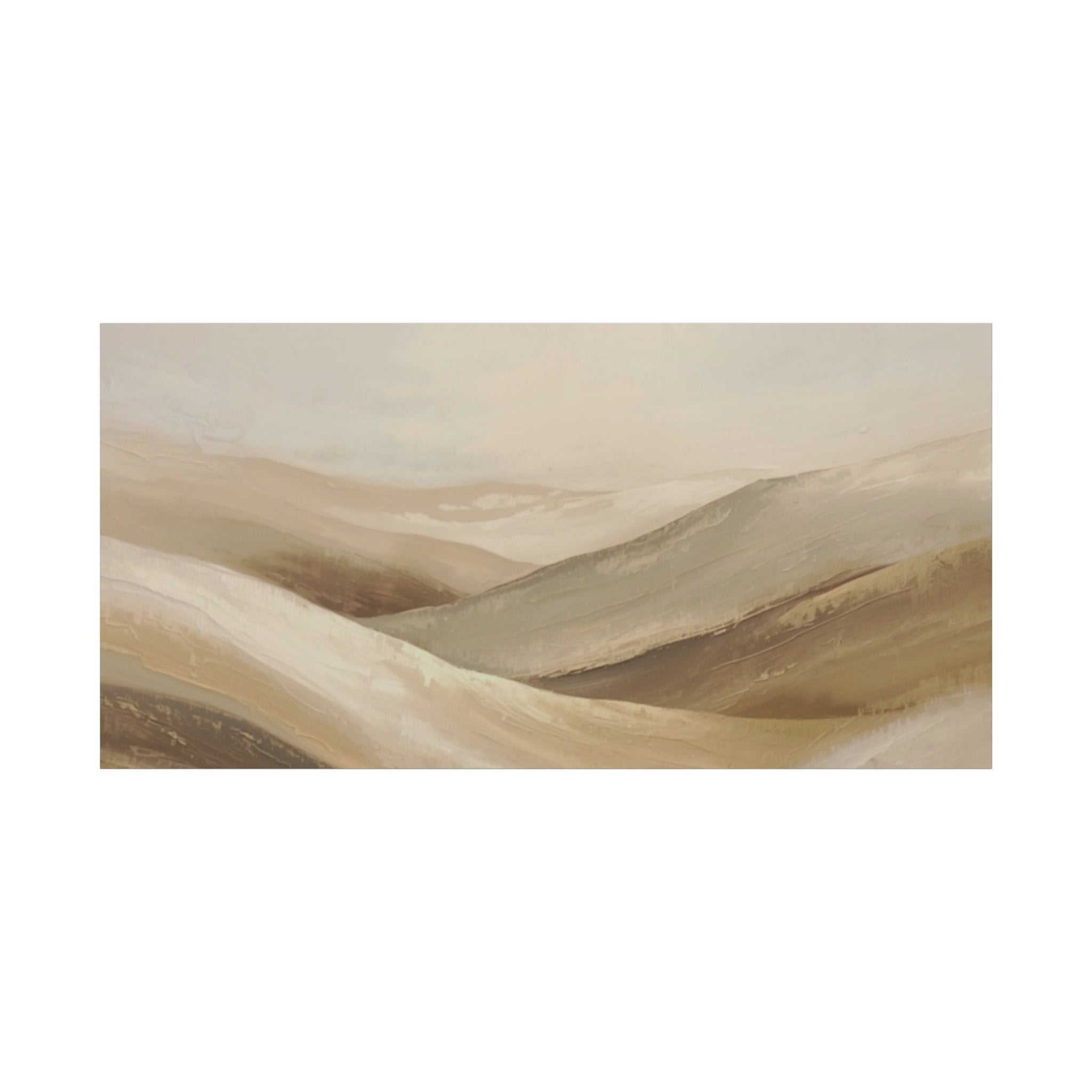 Golden Desert Abstract Matte Canvas Wall Art — Stretched Landscape Print