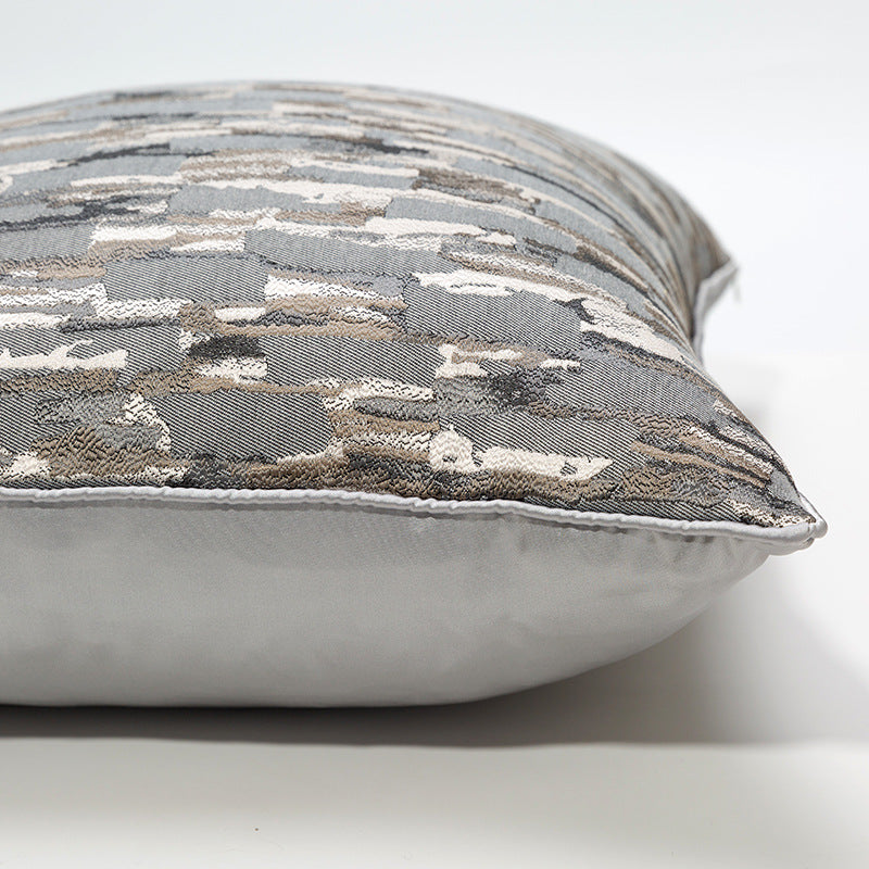 Designer Grey Brown Metallic Cushion Cover (45x45 cm)