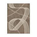 Abstract Neutral Brushstroke Canvas Print — Minimalist Brown Wall Art