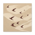 Neutral Flying Birds Matte Canvas Wall Art — Stretched 1.25"
