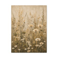 Neutral Wildflower Field Canvas Print — Matte Stretched Wall Art