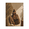 Cozy Morning Reading Matte Canvas Wall Art