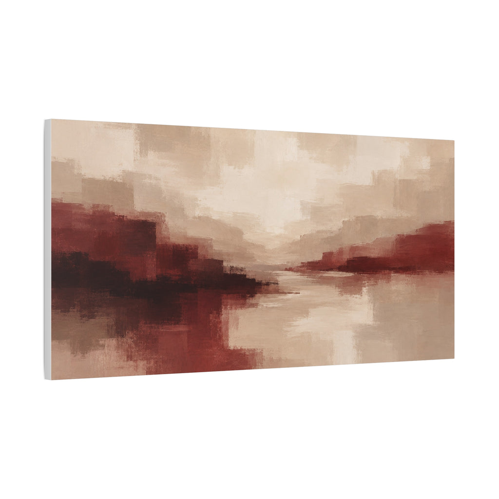 Abstract Red Ochre Landscape Canvas — Matte Stretched Wall Art