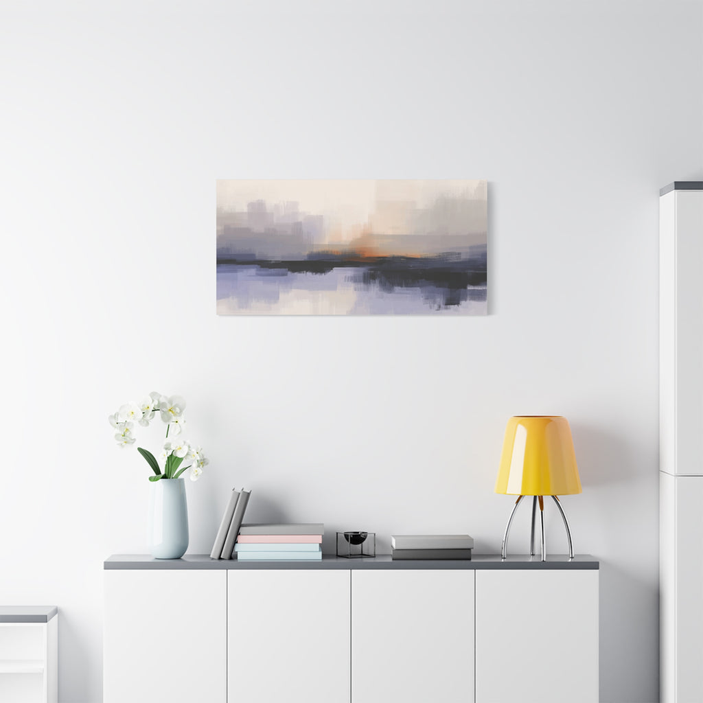 Abstract Sunset Landscape Matte Canvas Wall Art — Stretched 1.25"