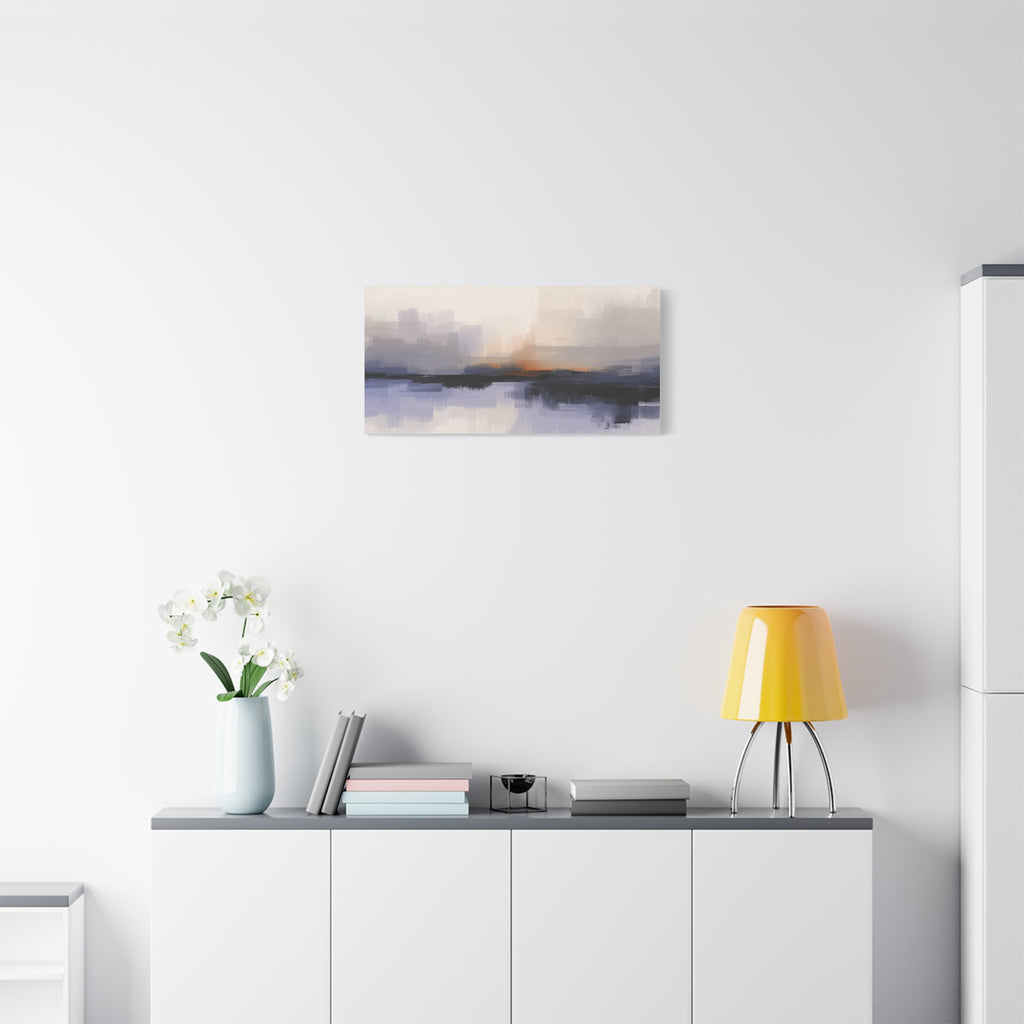 Abstract Sunset Landscape Matte Canvas Wall Art — Stretched 1.25"