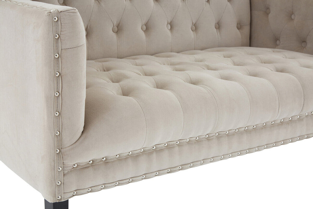 2 Seater Camel Velvet Sofa | Regents Park