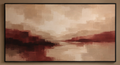 Abstract Red Ochre Landscape Canvas — Matte Stretched Wall Art