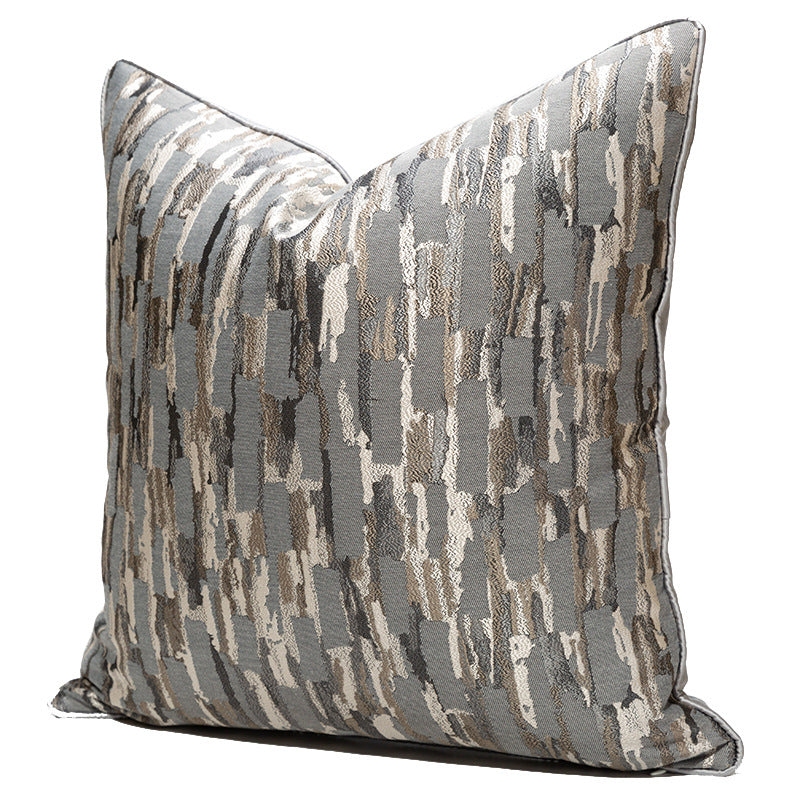 Designer Grey Brown Metallic Cushion Cover (45x45 cm)