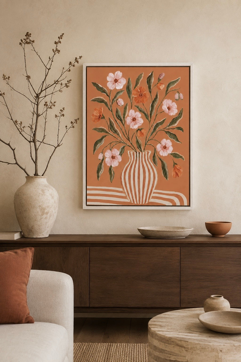 Floral Vase Canvas — Gallery Wrapped Canvas