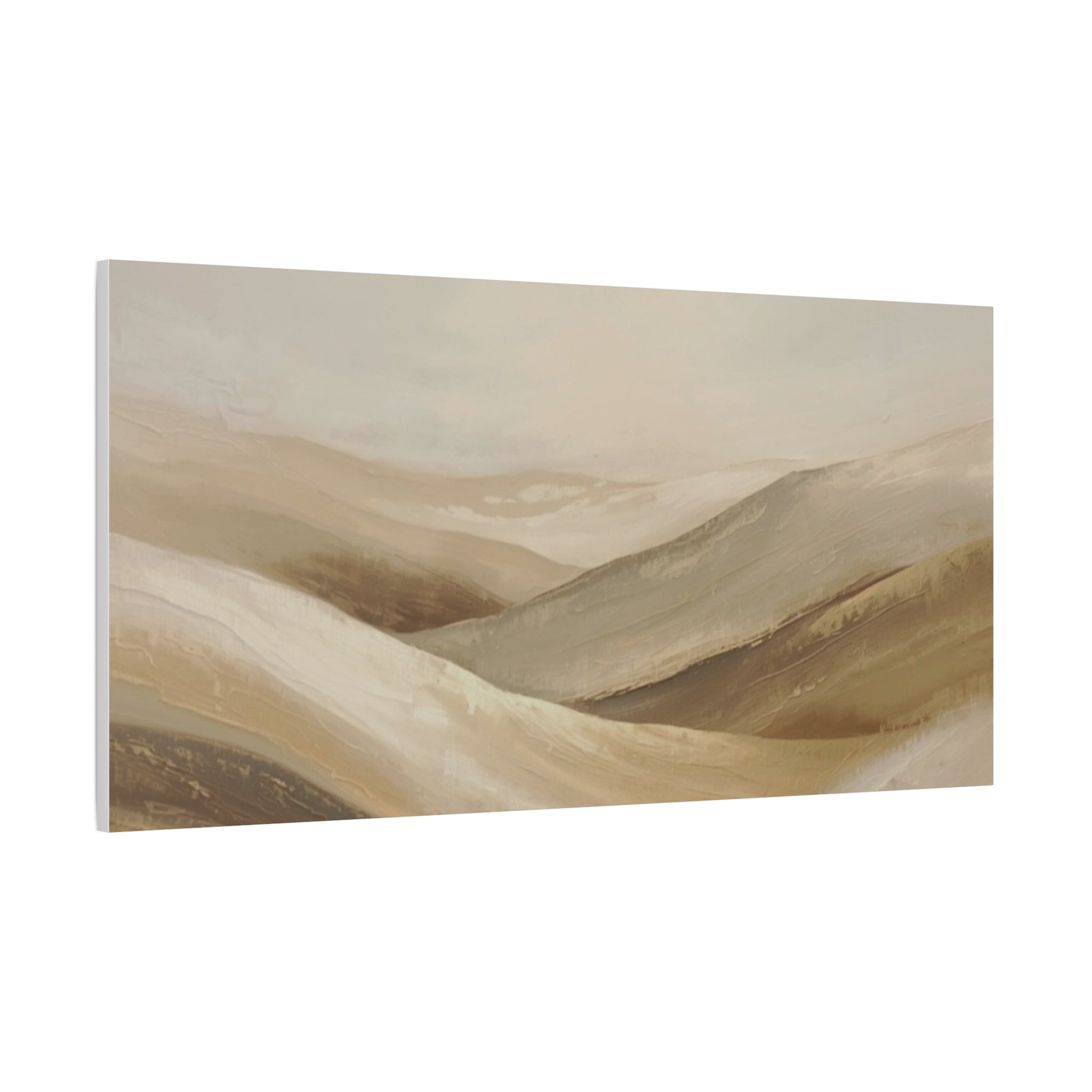 Golden Desert Abstract Matte Canvas Wall Art — Stretched Landscape Print