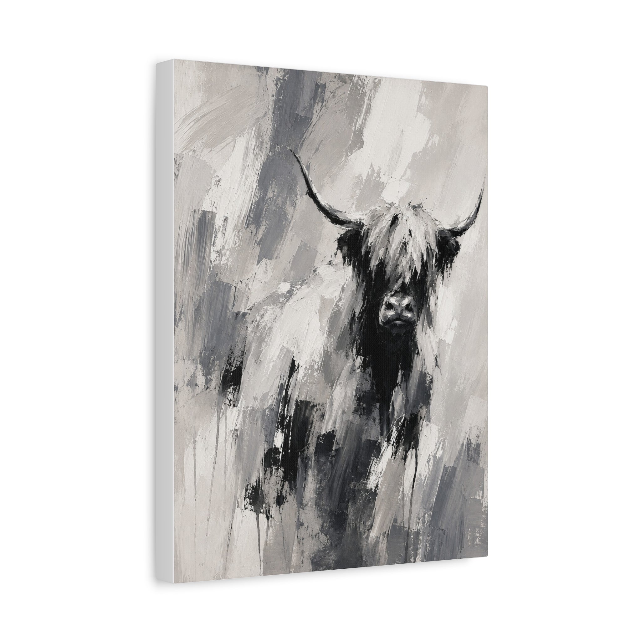 Abstract Earth Tone Canvas Art - Minimalist Stretched Wall Decor