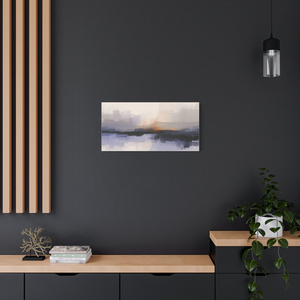 Abstract Sunset Landscape Matte Canvas Wall Art — Stretched 1.25"