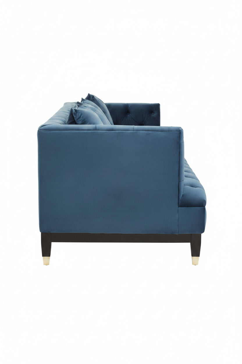 3 Seater Navy Fabric Sofa | Sefira
