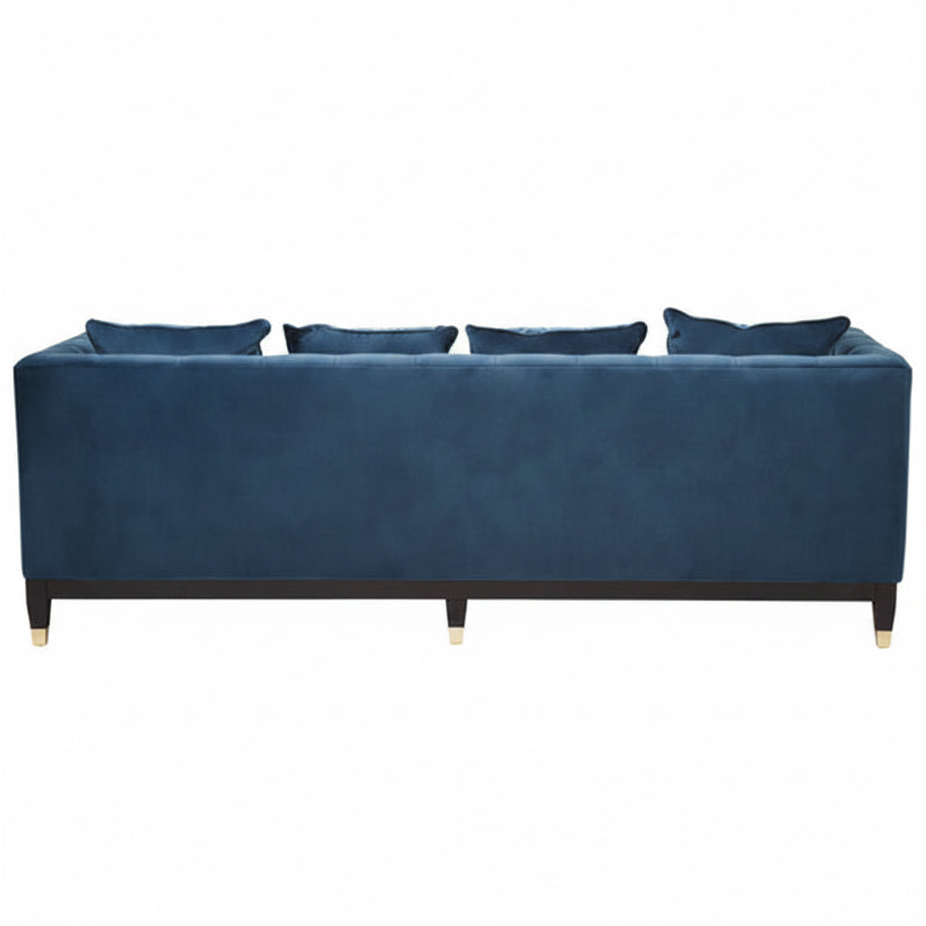 3 Seater Navy Fabric Sofa | Sefira