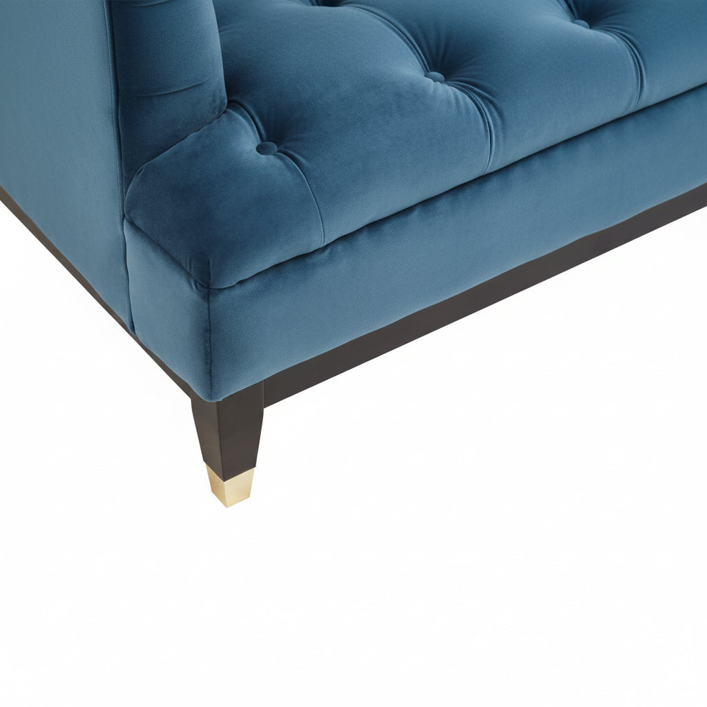 3 Seater Navy Fabric Sofa | Sefira