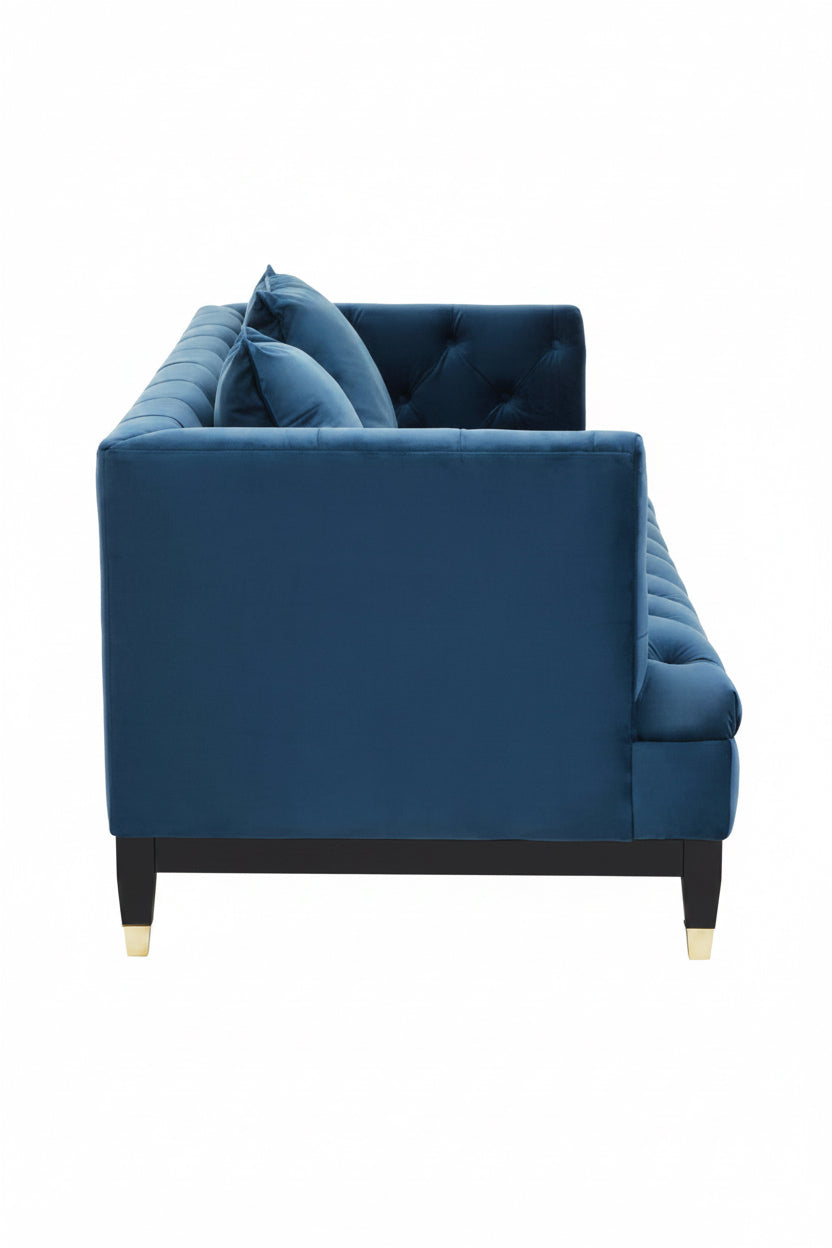 2 Seater Navy Fabric Sofa | Sefira