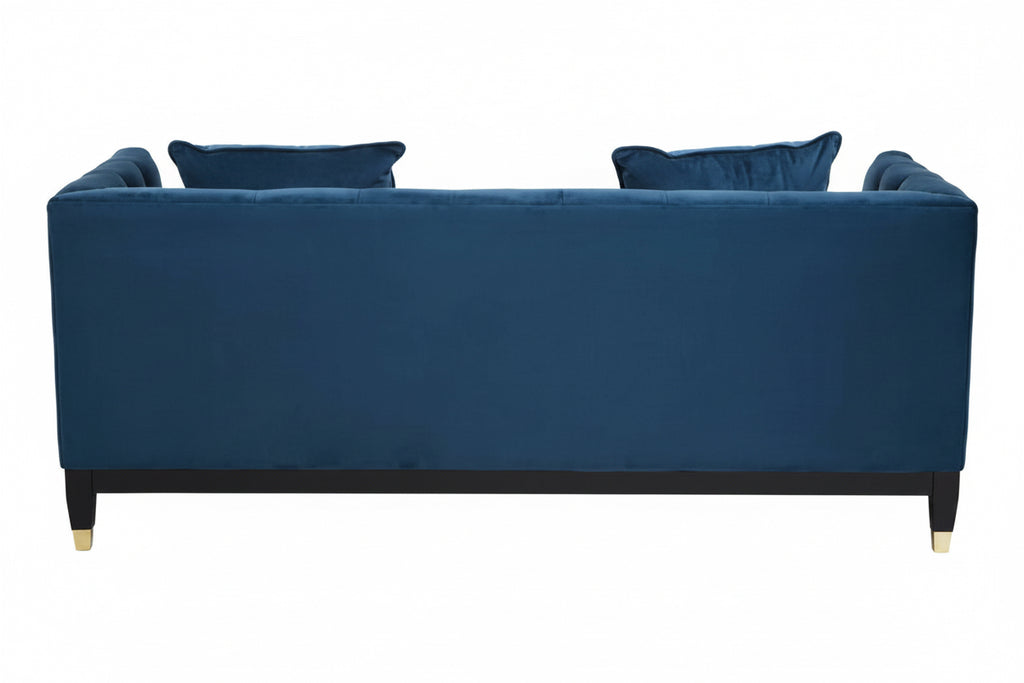 2 Seater Navy Fabric Sofa | Sefira