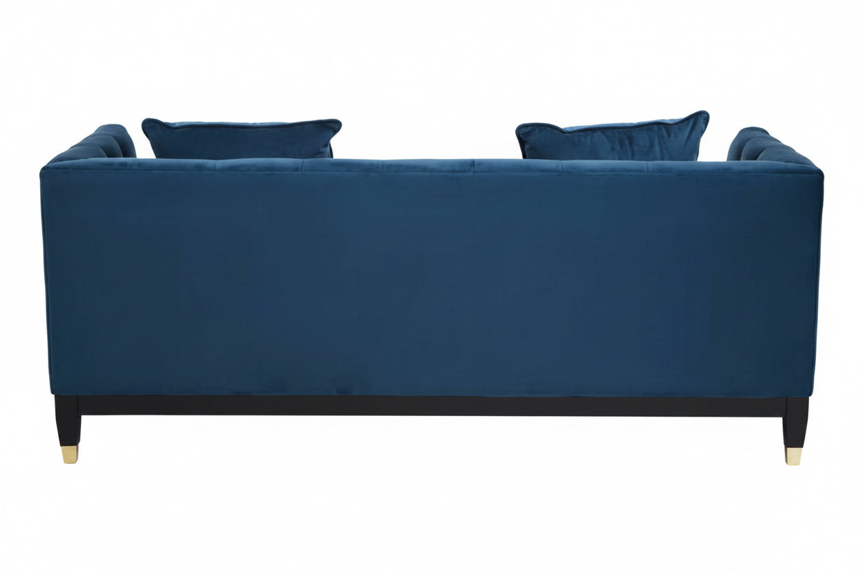 2 Seater Navy Fabric Sofa | Sefira