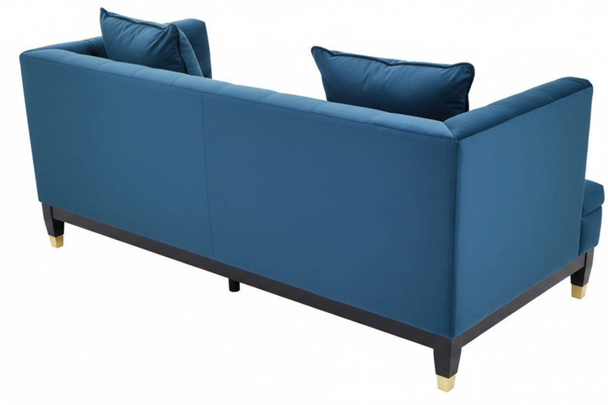 2 Seater Navy Fabric Sofa | Sefira