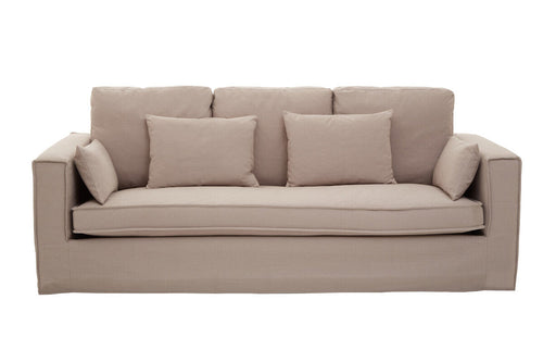 3 Seater Grey Fabric Sofa | Menton