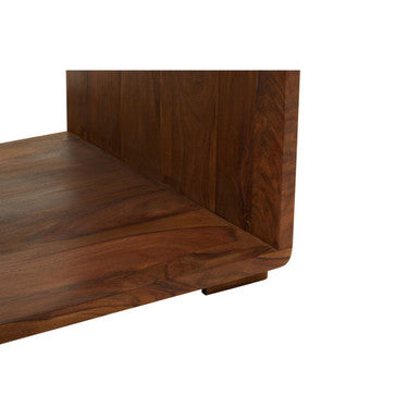 Solid Sheesham Wood Coffee Table with Open Centre and Lower Storage Shelf | Surati