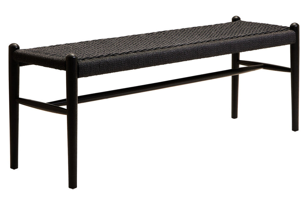Black Rope and Elm Wood Bench | Cebu