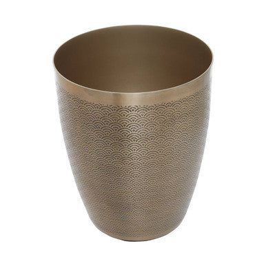 Allegra Gold Aluminium Waste Bin with Etched Detail