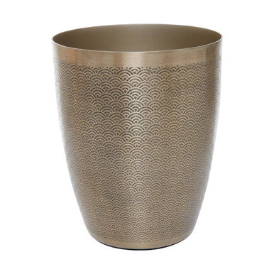 Allegra Gold Aluminium Waste Bin with Etched Detail