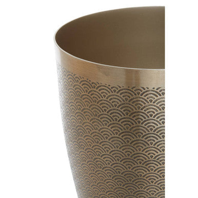 Allegra Gold Aluminium Waste Bin with Etched Detail