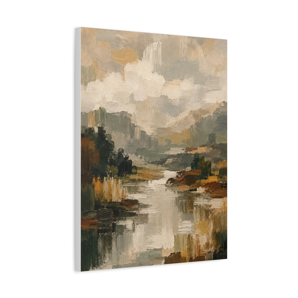 Abstract Neutral Landscape Canvas Print — Matte Stretched Wall Art