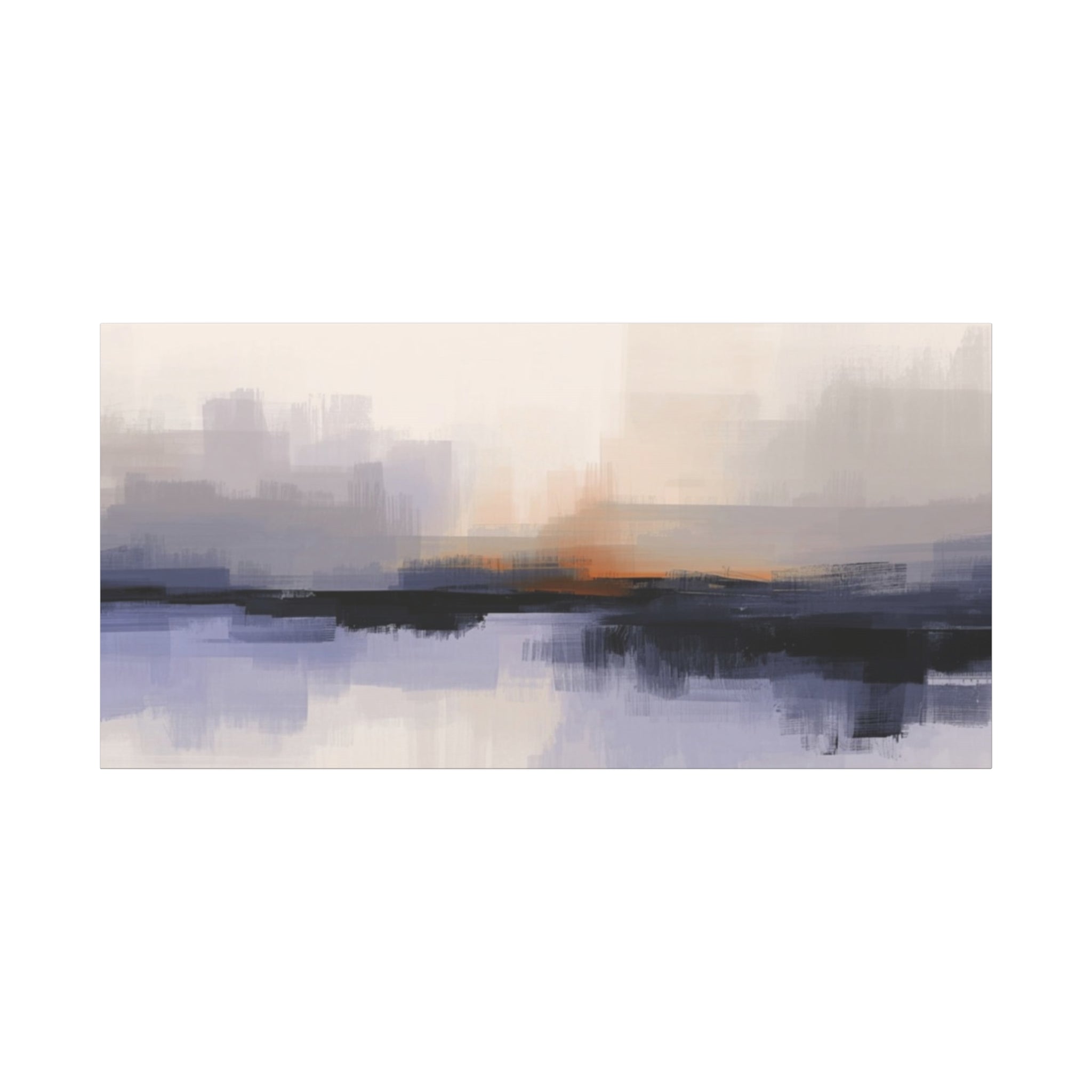 Abstract Sunset Landscape Matte Canvas Wall Art — Stretched 1.25"