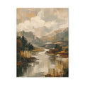 Abstract Neutral Landscape Canvas Print — Matte Stretched Wall Art