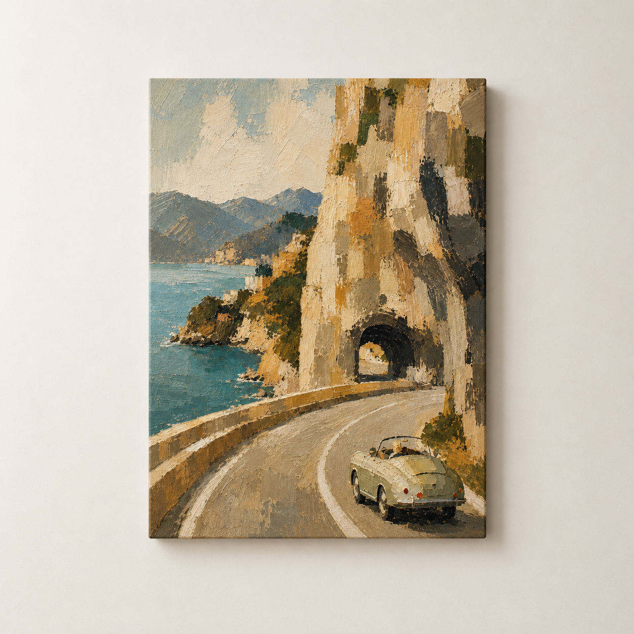 Coastal Sunny Drive - Gallery Wrapped Canvas
