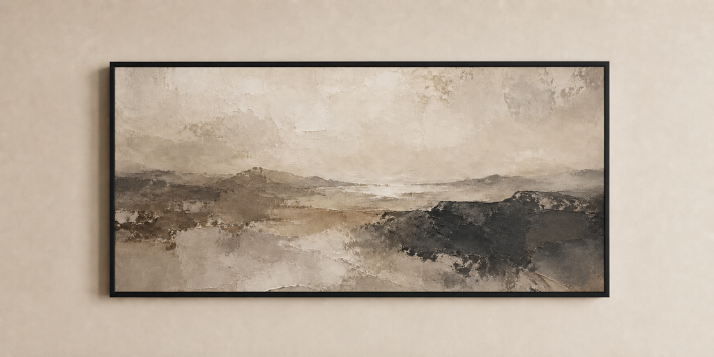 Abstract Warm Landscape - Framed Floating Canvas (Copy)