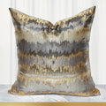 Designer Brown Gold Patterned Cushion Cover (45x45 cm)