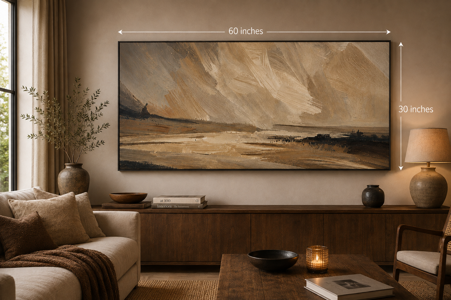 Abstract Warm Landscape Matte Canvas