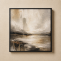 Abstract Stillwater - Framed Floating Canvas