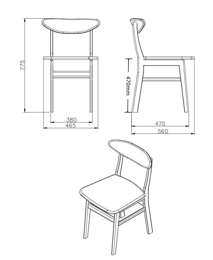 Wright Walnut Dining Chair (Set of 2)