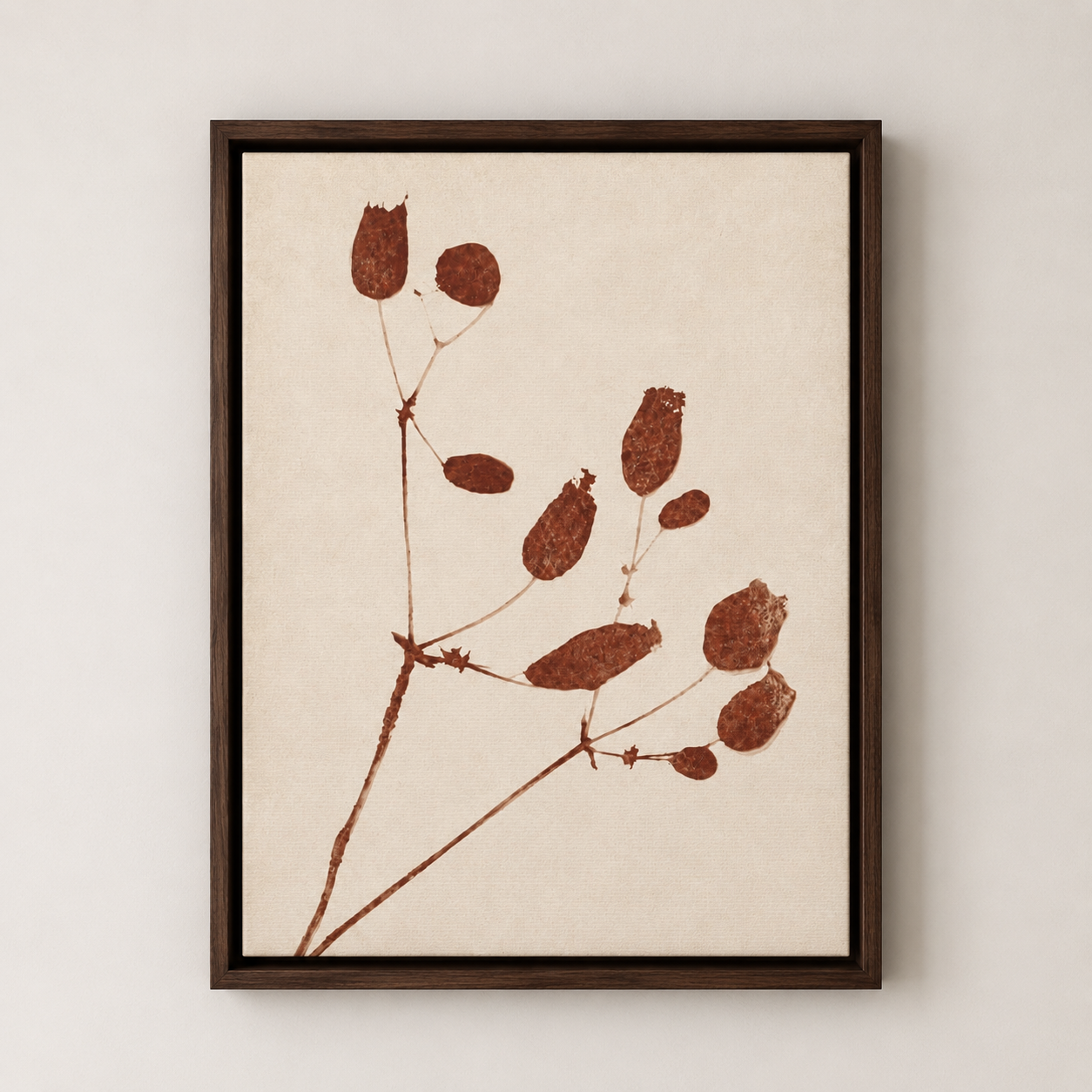 Botanical Minimalist - Framed Floating Canvas