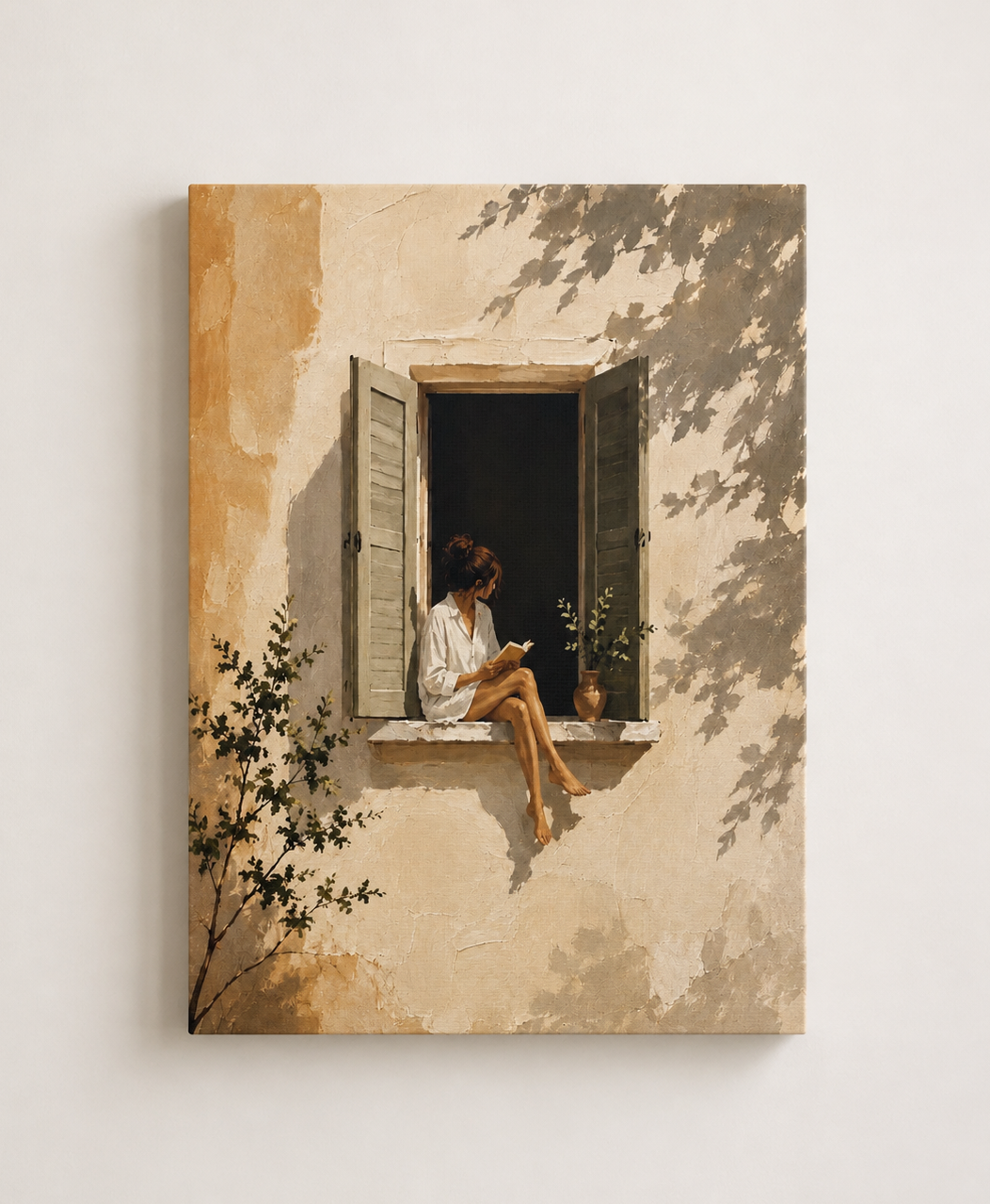Cozy Reading Perch - Gallery Wrapped Canvas
