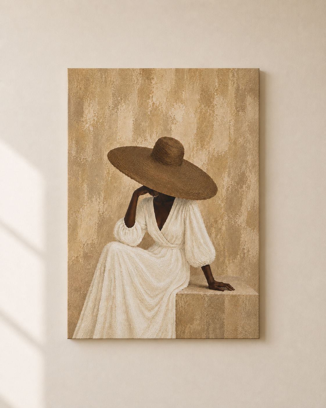 Woman in Sunhat - Gallery Wrapped Canvas