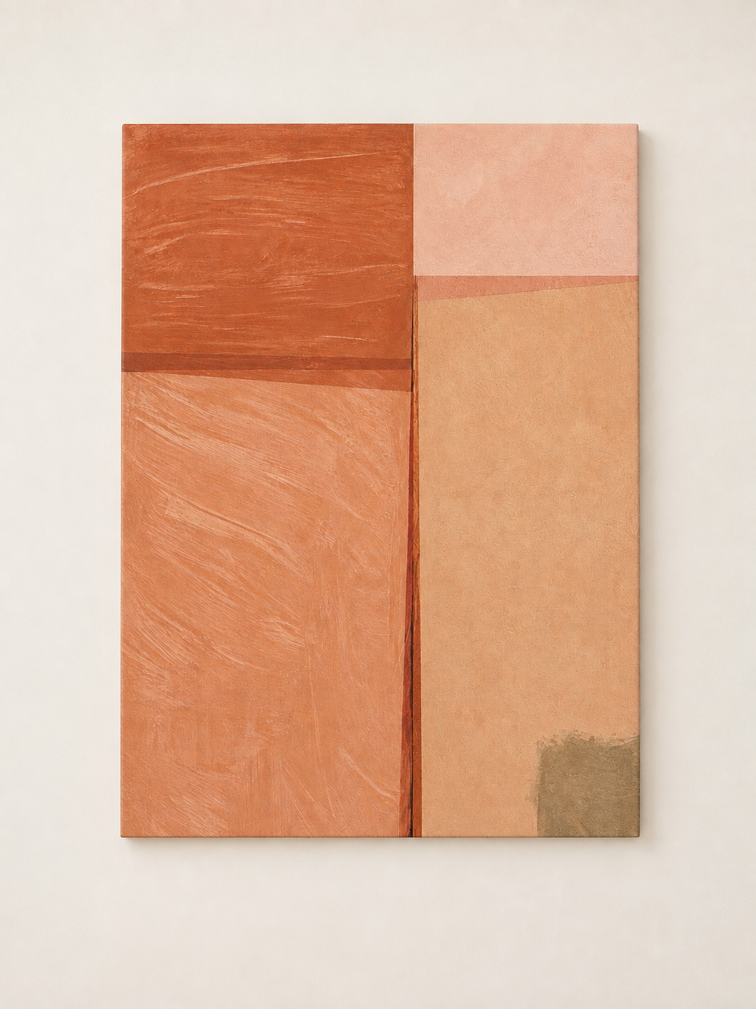Abstract Terracotta Minimalist - Gallery Wrapped Canvas